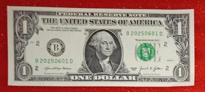 Birthday/Anniversary Note (June01, 2025) $1 One Fancy Serial B20250601D - Image 1 of 2