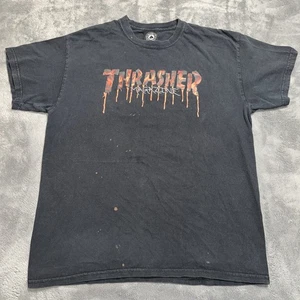 Camisa de revista Bloody Thrasher grande para skateboarding goteo de sangre manchada - Imagen 1 de 10