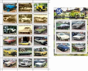 Stamp sheet+block Leyland Car company 2019 Abkhazia issue - Picture 1 of 1