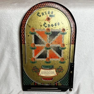Antique Criss Cross Pinball Marble Game Toy Joesph Schneider Vintage USA Rare - Picture 1 of 19