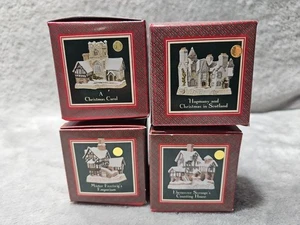 Lote de 4 adornos navideños David Winter Cottages John Hine Carol Scrooge - Imagen 1 de 5