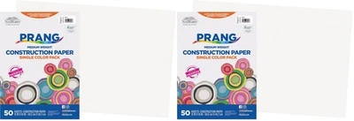 Белая строительная бумага Prang 12x18 дюймов, всего 100 листов (2 упаковки по 50 шт.) - Изображение 1 из 4