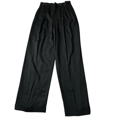 Pantalones De Colección Mods Int’l Plisados Talla 12 Missy Negro Lana Curva Años 90 Y2K Oficina Foto 1 de 4