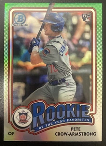 2024 Bowman Chrome #ROY-13 Pete Crow-Armstrong Rookie of the Year Chicago Cubs - Picture 1 of 1