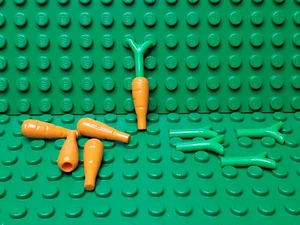 ** 5 Karat Lot ** Lego NEU Karotte oben & unten Stücke Lot von 5 Paaren (A-197) - Bild 1 von 1