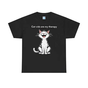 Lustiges T-Shirt Cat Vids Are My Therapy - Bild 1 von 21