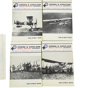 4 CROSS & COCKADE GREAT BRITAIN JOURNALs 1978 quarterly Aviation WWI - Picture 1 of 5