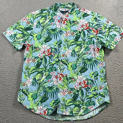 Ralph Lauren Shirt Mens Medium Hawaiian Floral All Over Print Collar Casual - Image 1 of 4