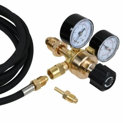 CGA580 Argon CO2 Dual Regulator Gauge Flow Meter for Mig Tig Welding Gas Welder - Image 1 of 4
