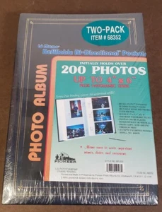 Pioneer Le Memo Bi-Directional Photo Album 200 Pockets 4x6 Blue 2 pack Vintage - Picture 1 of 5