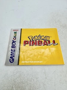 Pokemon Pinball Game Boy Color Manual de Instrucciones Folleto SOLO - Imagen 1 de 2