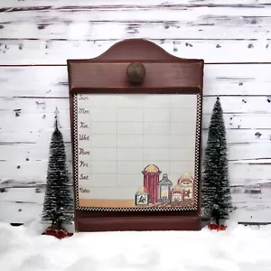 Kitchen Daily Notes Board for Paper & Pencil Wood Country Folk Art Creative Wood - Picture 1 of 10