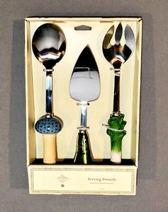 John Derian 3 Pc Stoneware & Stainless Steel Salad Serving Utensils 2024 Target - Picture 1 of 7