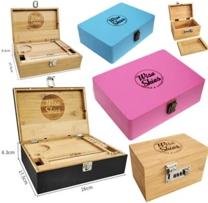 Wise Skies Wooden Rolling Boxes - Pick your Style - High Quality Smoking Boxes  - Picture 1 of 69