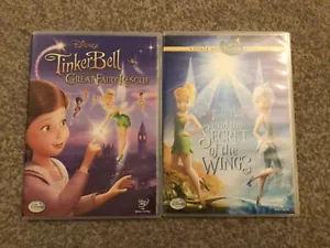 Disney DVDs x2 - TinkerBell & The Great Fairy Rescue & The Secret of the Wings - Imagen 1 de 3