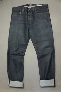 Gap Jeans Selvedge Skinny Mens 34x32 Blue Denim 1969 - Picture 1 of 12