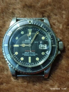 rolex submariner 1680 red. Unpolished Not worn for 40 years - Picture 1 of 5