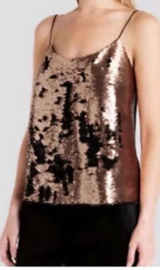 Ted Baker Damen-Trägertop bronzefarben Alodie Pailletten vorne Größe L 195,00 $ - Bild 1 von 3