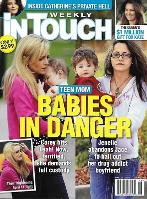 In Touch Magazine Teen Mom Kate Middleton Catherine Zeta Jones Drew Barrymore . - Image 1 of 4