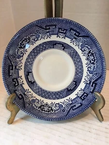 Vintage Churchill Blue Willow 5 1/2" Round Saucer Made in Malaysia - Picture 1 of 4