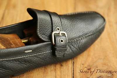 PRADA Black Penny Silver Buckle Bit Loafers Shoes Mens UK 8.5 EU 42.5 US 9.5 - Image 1 of 4