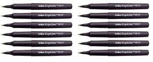 Artline Ergoline Ergonomic Roller Ball Pen 0.4mm Fine Point Black 12 Pack - Picture 1 of 2