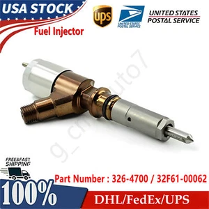 Inyector de combustible 326-4700 / 32F61-00062 para excavadora Caterpillar 320D motor C6.4 - Imagen 1 de 7