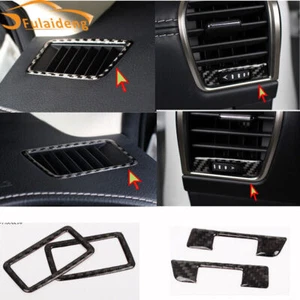 For Lexus NX200t 300h 2015-2021 Carbon ABS Instrument Dash Air Vent Outlet Trims - Picture 1 of 7