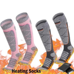 USB Wiederaufladbare Winter Elektrisch Beheizte Socken Stiefel Füße Wärmer Batterie Warme Socke - Bild 1 von 23