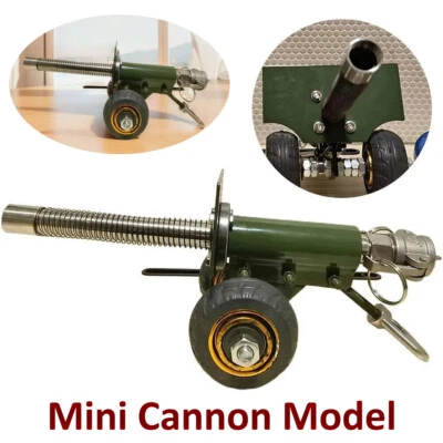Firecracker Artillery Model Stainless Steel Mini Cannon Military Collection Gift - Image 1 of 4
