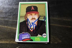 DON AASE  CALIFORNIA ANGELS AUTOGRAPHED CARD - Picture 1 of 1