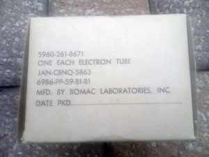 X-BAND TR TUBE 5863 / JAN5863 NOS Mfr. Bomac Laboratories 5960-261-8671 - Picture 1 of 4