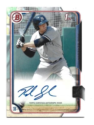 Rob Segedin AUTOGRAPH New York Yankees 2015 Bowman PA-RS AUTO Baseball Card - Image 1 of 2