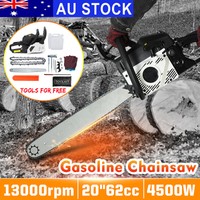 MECO 4500W 20" Bar 62CC Chainsaw Gasoline E-Start Chain Saw Tree Pruning Stroke