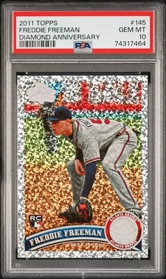 2011 Topps #145 Freddie Freeman Diamond Anniversary Braves Rookie RC PSA 10 Foto 1 de 2