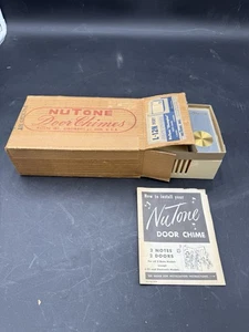 VINTAGE Modern CHAMPION Ivory BELL Chime 2-Door Mid-Century NEW NuTone L-12N - Picture 1 of 7