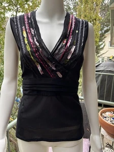 ANTHEA CRAWFORD Vintage Sheer Top (Missing Original Underneath Cami) Size 14 - Picture 1 of 5