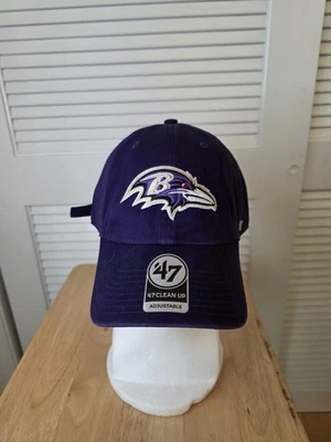 NWS Baltimore Ravens '47 Clean Up Strapback Hat Purple NFL - Image 1 of 4