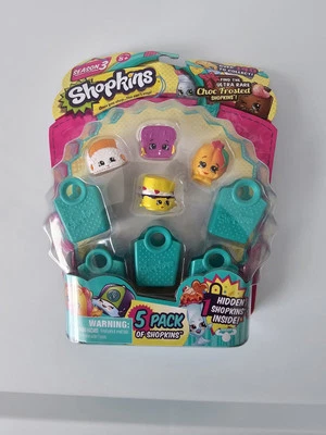 Nuevo Shopkins 5 Pack Temporada 3, precintado nunca abierto 1 shopkins oculto en su interior.  Foto 1 de 4