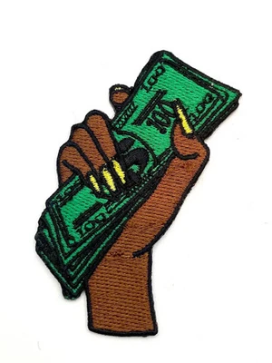 Parche de billetes de dólar bordado para coser estético hágalo usted mismo ropa de calle mala Foto 1 de 4