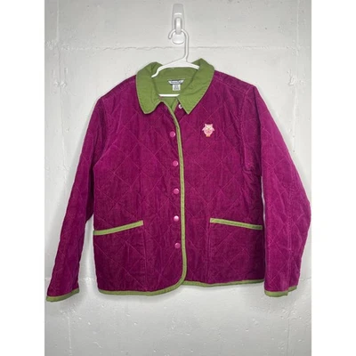 Abrigo Hartstrings Niñas Pana Granero Púrpura Verde Búho Talla 10/12 Foto 1 de 4