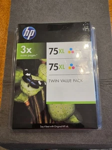 HP 75XL Tri-Color Tintenpatrone versiegelt - 2er Pack - Neu - Bild 1 von 3