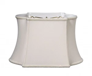 16" Cream Premium Oblong Shantung Lampshade - Picture 1 of 7