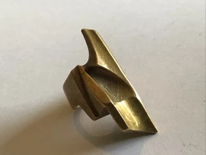 Björn Weckström Finland Bronze Midcentury Modern Brutalist Ring Size N~ - Photo 1/9