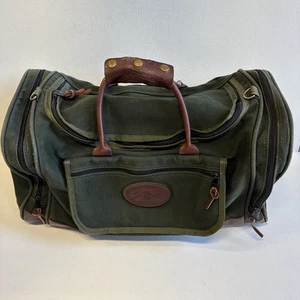 Vintage Orvis Battenkill grün Canvas & braun Leder Reisetasche ~ 22x10x10 - Bild 1 von 24
