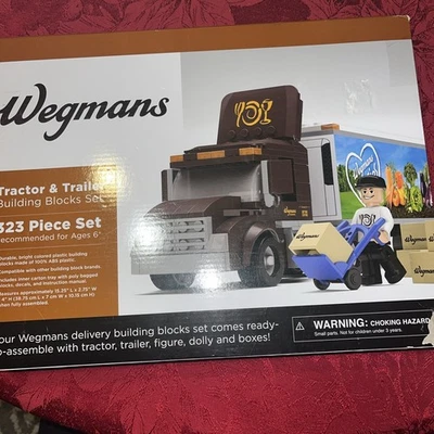 Juego de bloques de construcción Wegmans camión tractor y remolque F.G. Toys Rochester NY ¡NUEVO! Foto 1 de 4