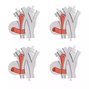 4 Weichen Gleise Schienen Eisenbahn Zug (kompatibel zu LEGO Duplo) - Bild 1 von 1