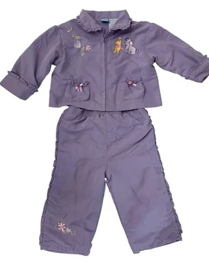 VTG Y2K Disney Winnie Pooh Heffalump 2 Piece Baby Girls Jacket Pants Embroidered - Image 1 of 4