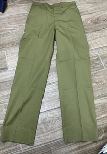 VTG 60’s Boy Scouts Of America Pants Mens Green Trousers Talon 27x29 Altered - Picture 1 of 8