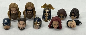 Marvel Legends Lot Of 10 Heads For 6 In. Figures  - Picture 1 of 11